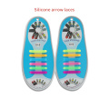 Custom Printed Free Size Colorful Fashion Sports Silicone Shoelace